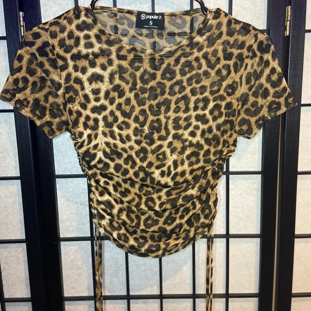 Cheetah print crop top